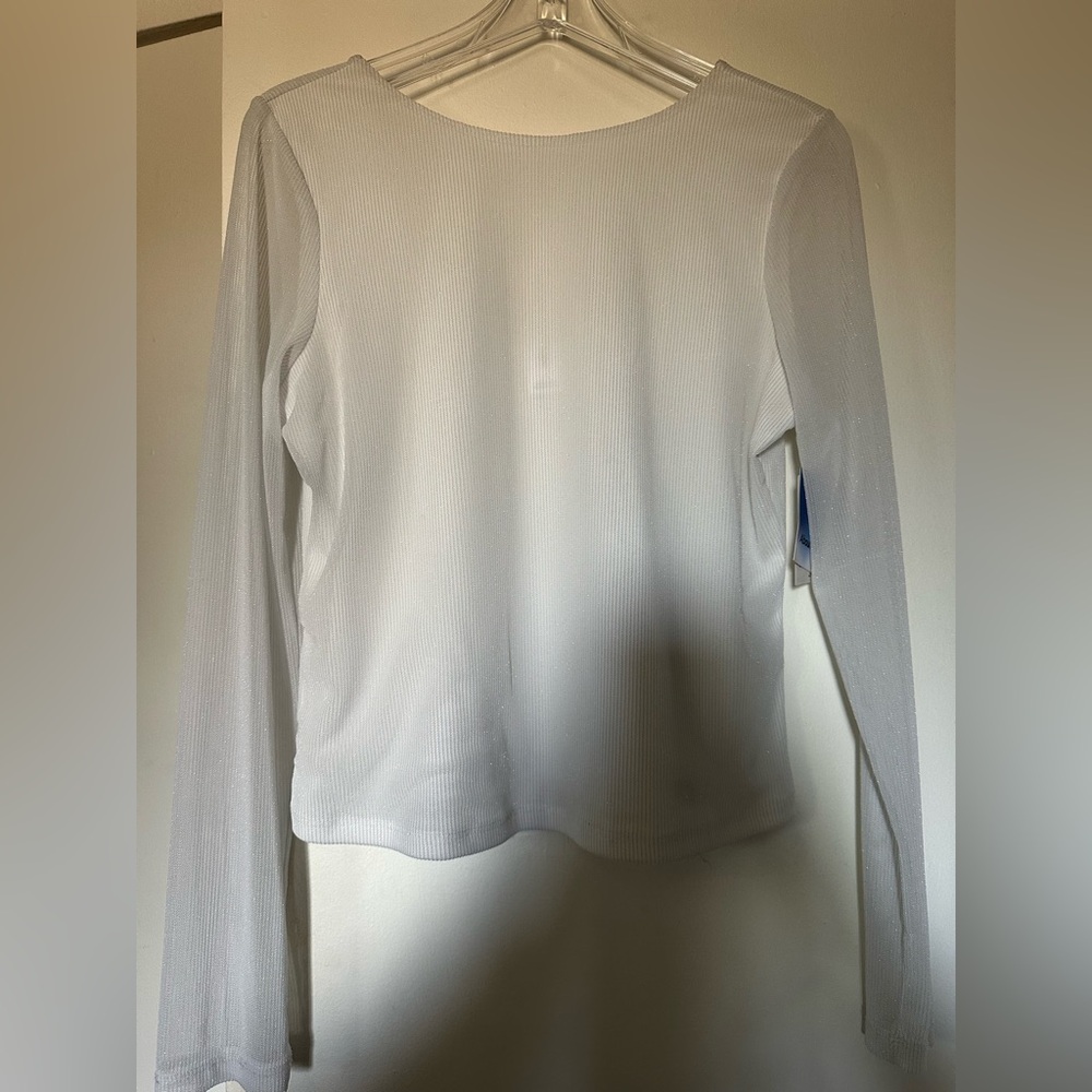 Abound Classic White Long Sleeve Blouse